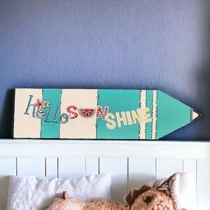 Handpainted HELLO Sun Shine sunshine sign